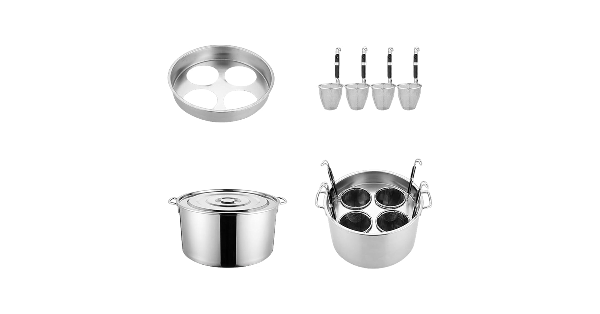 良品　ステンレスポット7個セット　厨房用品　業務用　寸胴鍋　飲食店　調理器具 良品 ステンレスポット7個セット 厨房用品 業務用 寸胴鍋 飲食店